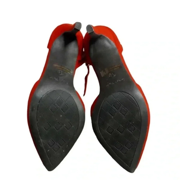 Dream Pairs Red Strappy Closed Pointed Toe  High Heels Size 8.5 - Picture 11 of 12